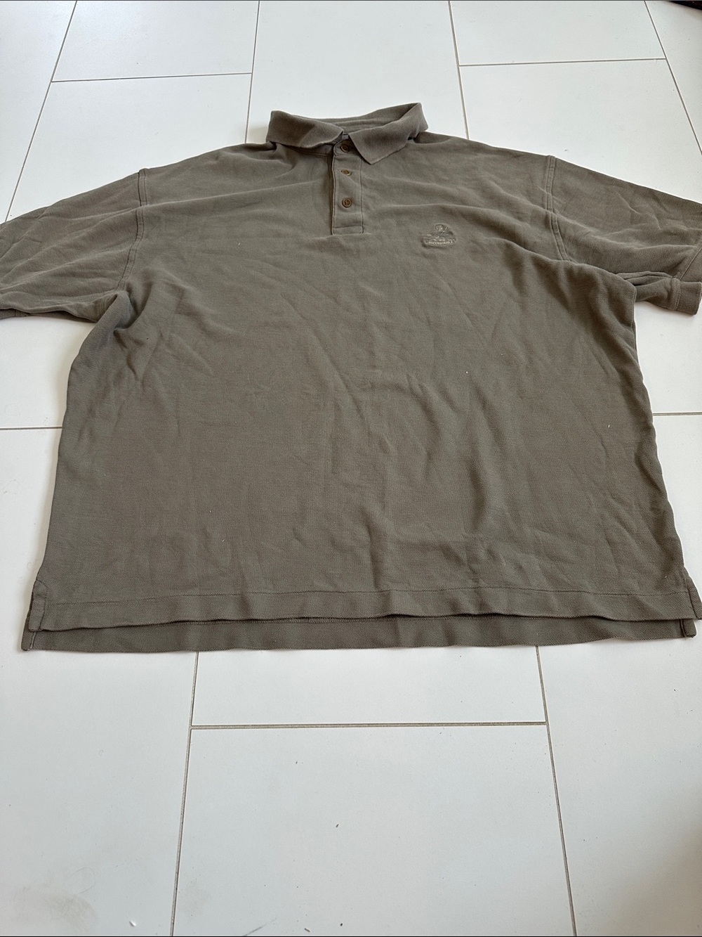 Faconnable men’s olive green polo with logo XL